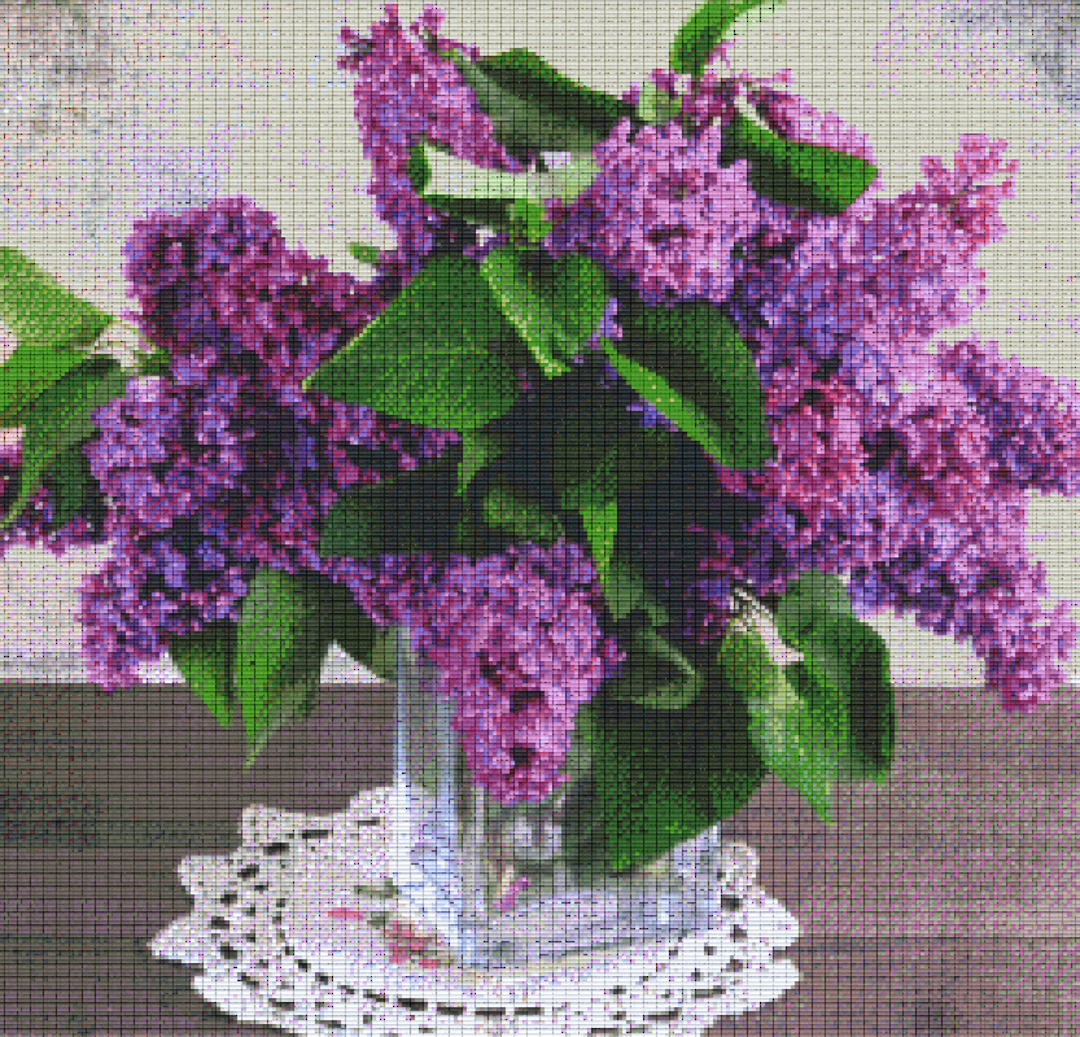 Flower In A Vase Thirty [30] Baseplate PixelHobby Mini-mosaic Art Kit image 0
